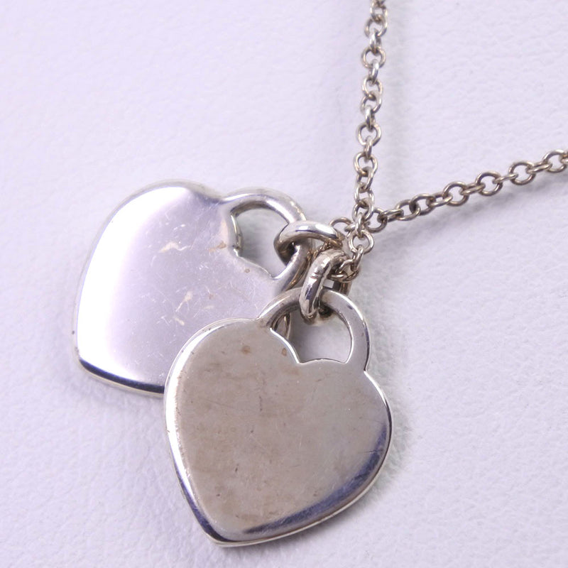 Return to Tiffany™ Blue Double Heart Tag Pendant in Silver with a Diamond,  Small | Tiffany & Co.